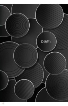 Ежедневник недатированный DIARY Черные шары, 80 листов, А5.
