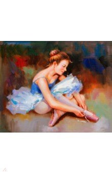 Холст с красками для рисования по номерам Милая балерина