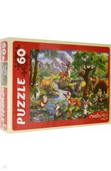 Puzzle-60. Лесные звери.