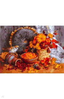 Живопись на холсте Осенние ягоды, 30х40 см