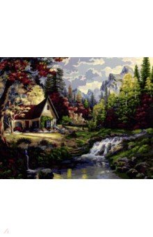 

Рисование по номерам .Усадьба у ручья