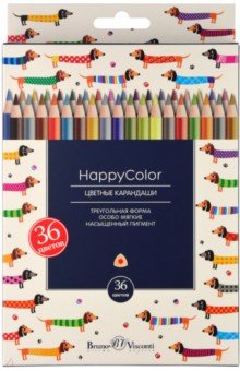 Карандаши HappyColor, 36 цветов, в ассортименте