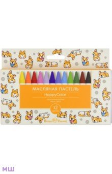 

Пастель масляная HappyColor, 12 цветов, в ассортименте