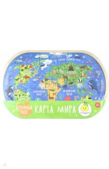 

Пазл деревянный Карта мира