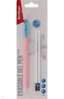 Ручка гелевая стираемая Haze, 0,5 мм., синяя, 2 сменных стержня