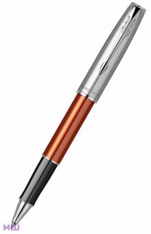 Ручка-роллер Sand Blasted Orange SB CT, черная Parker