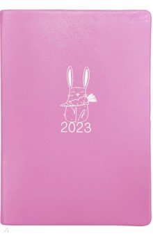 

Ежедневник датированный на 2023 год Rabbit, 176 листов, А5, розовый