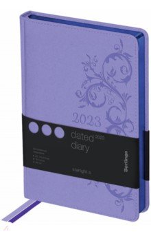 

Ежедневник датированный на 2023 год Starlight S, А5, 184 листа, фиолетовый