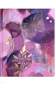 Записная книжка Фиолетовый сад, 80 листов, А6, линейка Феникс+