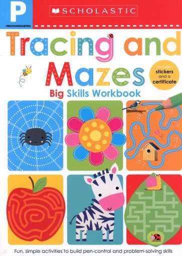 Tracing And Mazes. Pre-K Big Skills Workbook