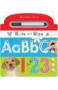 ABC 123. Write and Wipe learning mats match trace