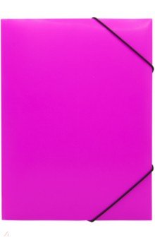 Папка на резинке Double Neon, А4, розовая