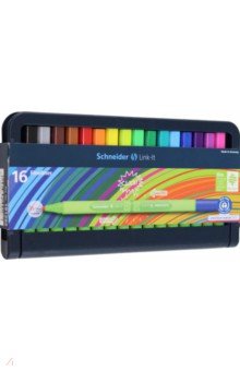 Набор капиллярных ручек Link-It, 16 цветов