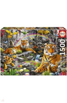 Пазл-1500 Тигры в джунглях