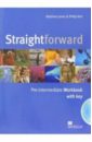 Jones Matthew Straightforward: Pre-Intermediate: Workbook wiht key (+ CD) waterman john straightforward second edition intermediate workbook without key cd