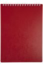Обложка Блокнот Canvas, красный, А5, 80 листов, клетка