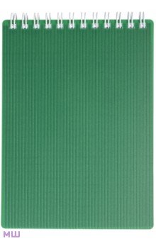 Блокнот Velvet, зеленый, А6, 80 листов, клетка