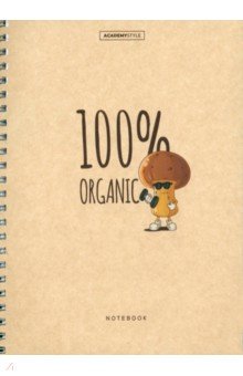 Тетрадь Organic, 96 листов, клетка, в ассортименте