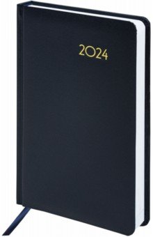 Ежедневник датированный на 2024 год Select, темно-синий, А5