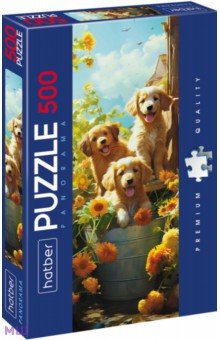 

Пазл Puzzle-500 Панорама. Щенки