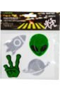Обложка Наклейки световозвращающие Alien, 4 шт