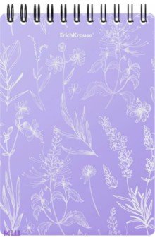 Блокнот с пластиковой обложкой Lavender, А6, 80 листов, клетка