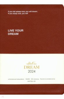 

Ежедневник датированный на 2024 год Dream. Терракота, 176 листов, А5
