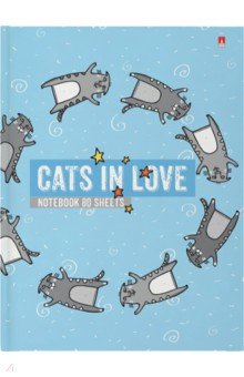 

Блокнот-престиж Cats in love, А6, 80 листов, клетка