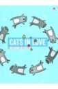 Обложка Блокнот-престиж Cats in love, А6, 80 листов, клетка