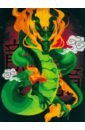 Обложка Картина по номерам с подрамником и гирляндой Японский дракон