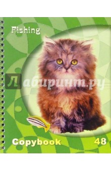 Тетрадь 48 листов С24503 (клетка) Золотоглазый котенок (пружина) Тетрадь 48 листов С24503 (клетка) Золотоглазый котенок (пружина)