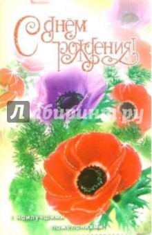 3ВКТ-147/День рождения/открытка-вырубка двойная 3ВКТ-147/День рождения/открытка-вырубка двойная