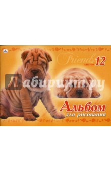 Альбом для рисования. 12 листов. Два шарпея (А112158) Альбом для рисования. 12 листов. Два шарпея (А112158)