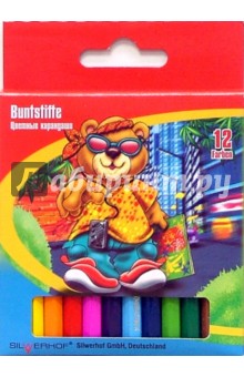 Карандаши 12 цветов. 89 мм Graffity Bear (131202) Карандаши 12 цветов. 89 мм Graffity Bear (131202)