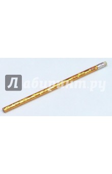 Карандаш чернографитный РО-2 (с ластиком, голографический, золотой) Карандаш чернографитный РО-2 (с ластиком, голографический, золотой)
