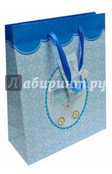 Пакет подарочный "Baby Carriage Blue" Пакет подарочный "Baby Carriage Blue"