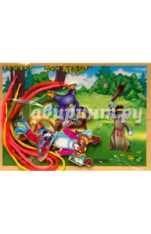 Игра-шнуровка: Кот Леопольд Игра-шнуровка: Кот Леопольд