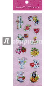 Наклейки детские Metallic Stickers (7х18см) объемные. В ассортименте Наклейки детские Metallic Stickers (7х18см) объемные. В ассортименте