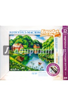 Простое искусство. Холст, набор №9 "Дом у реки" (737019) Простое искусство. Холст, набор №9 "Дом у реки" (737019)