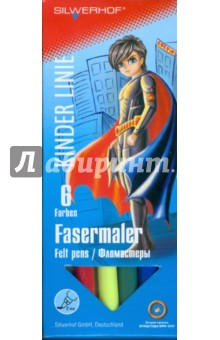 Фломастеры 6 цветов Superhero (870626-01) Фломастеры 6 цветов Superhero (870626-01)