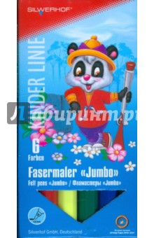 Фломастеры "Jumbo" 6 цветов Panda (860627-03) Фломастеры "Jumbo" 6 цветов Panda (860627-03)