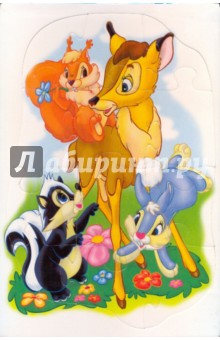 Мягкий пазл - 12 контурных элементов. Олененок Бемби (02350) Мягкий пазл - 12 контурных элементов. Олененок Бемби (02350)