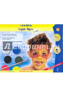 Краски 6 цветов грим-Боди-Арт Super Aqua basic (0713061) Краски 6 цветов грим-Боди-Арт Super Aqua basic (0713061)