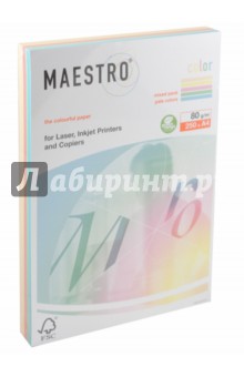 Бумага А4 MAESTRO COLOR MIX PALE, 5 цветов (080-0211) Бумага А4 MAESTRO COLOR MIX PALE, 5 цветов (080-0211)