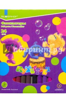 Фломастеры 24 цвета, невентилируемый колпачок "Пушистики" (872428-01) Фломастеры 24 цвета, невентилируемый колпачок "Пушистики" (872428-01)