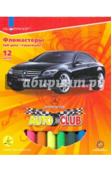 Фломастеры 12 цветов, невентилируемый колпачок "Авто" (871234-01) Фломастеры 12 цветов, невентилируемый колпачок "Авто" (871234-01)