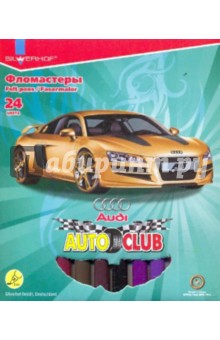 Фломастеры 24 цвета, вентилируемый колпачок "Авто" (862434-01) Фломастеры 24 цвета, вентилируемый колпачок "Авто" (862434-01)