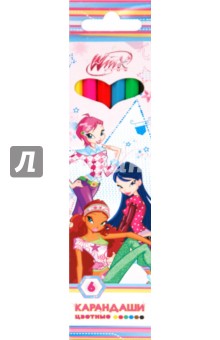 Карандаши "Winx", 6 цветов (6600B6/W) Карандаши "Winx", 6 цветов (6600B6/W)