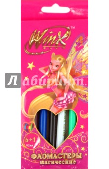 Фломастеры "Winx" 6+1 цветов (162-6+1K/WM) Фломастеры "Winx" 6+1 цветов (162-6+1K/WM)