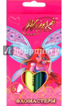 Фломастеры толстые 6 цветов "Winx Jumbo" (825-6K/WM) Фломастеры толстые 6 цветов "Winx Jumbo" (825-6K/WM)
